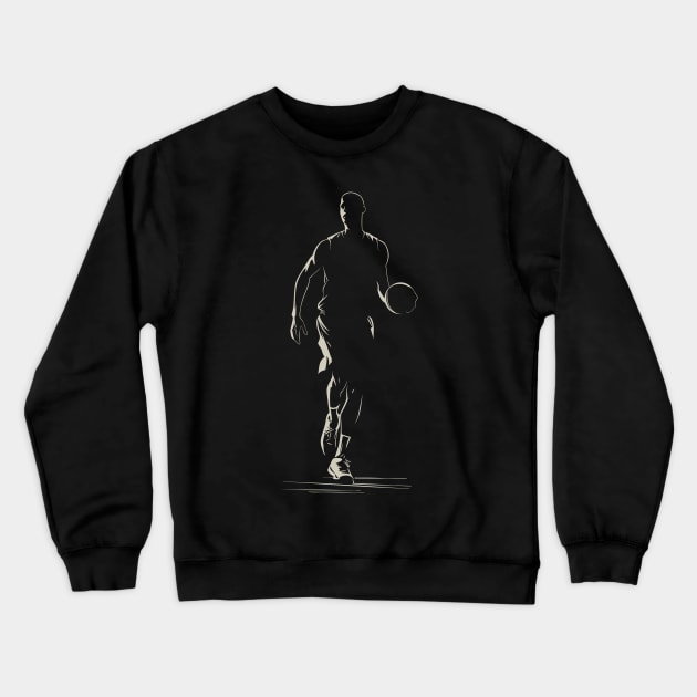 Slam Dunk Sensation: Basketball Player Art for Fans & Athletes Crewneck Sweatshirt by VectorAD